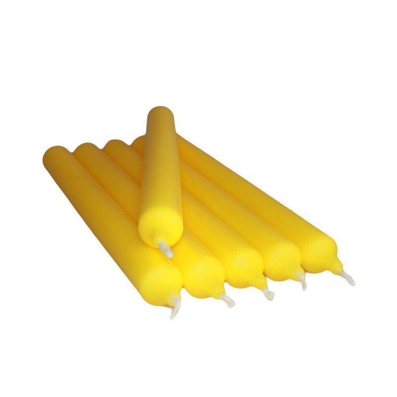 100x Stolové Sviečky - Citrónová Žltá