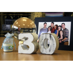 Drevené Vintage Číslo - No.3