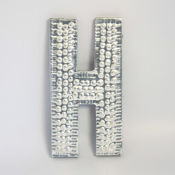 4x Hliníkové Dekoračné Písmená - H