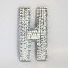 4x Hliníkové Dekoračné Písmená - H