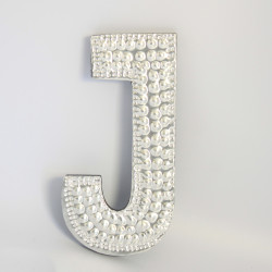 4x Hliníkové Dekoračné Písmená - J