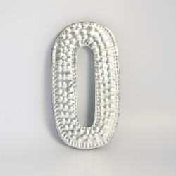 4x Hliníkové Dekoračné Písmená - O