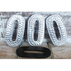 4x Hliníkové Dekoračné Písmená - O