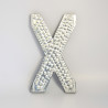 4x Hliníkové Dekoračné Písmená - X
