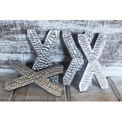 4x Hliníkové Dekoračné Písmená - X