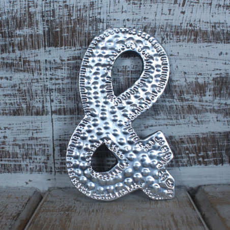 4x Hliníkové Dekoračné Písmená - &