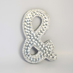 4x Hliníkové Dekoračné Písmená - &