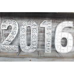 10x Veľké Hliníkové Dekoračné Čísla - 0 až 9