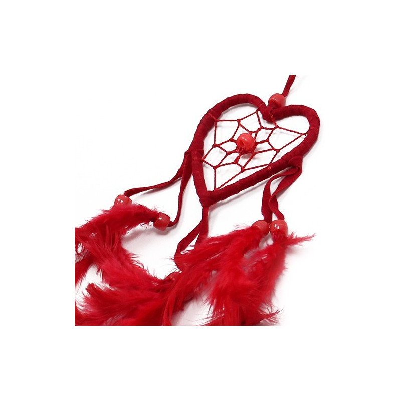 6x Lapač Snov Bali - Malé Srdce - Čierny/Biely/Červený