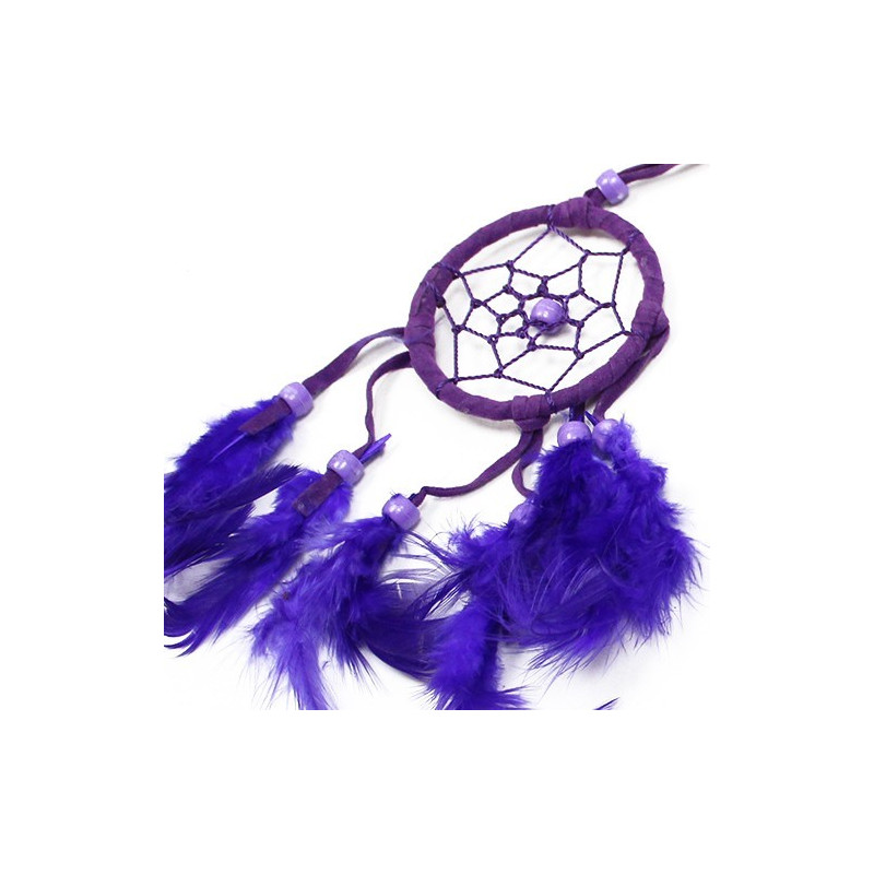 6x Lapač Snov Bali - Malý Kruhový - Tyrkysový/Ružový/Fialový