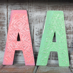 6x Viacfarebné Písmená "A" - 15cm