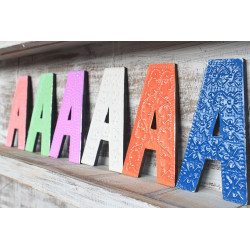 6x Viacfarebné Písmená "A" - 15cm