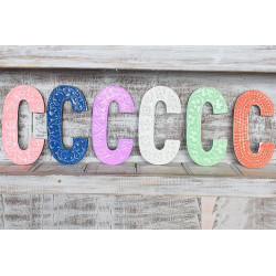 6x Viacfarebné Písmená "C" - 15cm