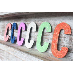 6x Viacfarebné Písmená "C" - 15cm