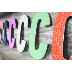 6x Viacfarebné Písmená "C" - 15cm