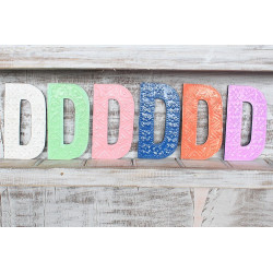 6x Viacfarebné Písmená "D" - 15cm