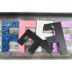 6x Viacfarebné Písmená "F" - 15cm