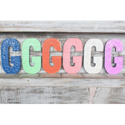 6x Viacfarebné Písmená "G" - 15cm