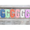 6x Viacfarebné Písmená "G" - 15cm