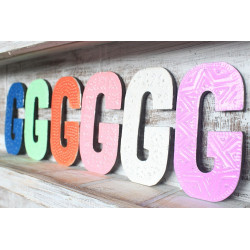 6x Viacfarebné Písmená "G" - 15cm