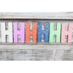 6x Viacfarebné Písmená "H" - 15cm