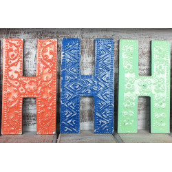 6x Viacfarebné Písmená "H" - 15cm