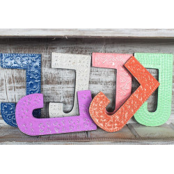 6x Viacfarebné Písmená "J" - 15cm