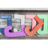 6x Viacfarebné Písmená "J" - 15cm