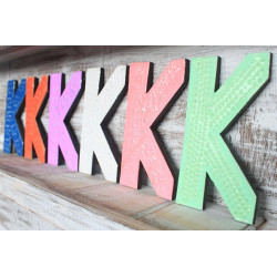 6x Viacfarebné Písmená "K" - 15cm