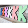 6x Viacfarebné Písmená "K" - 15cm