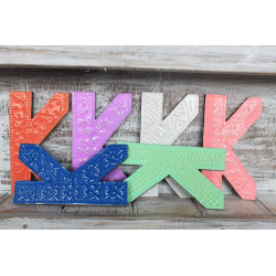 6x Viacfarebné Písmená "K" - 15cm