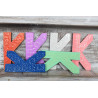 6x Viacfarebné Písmená "K" - 15cm