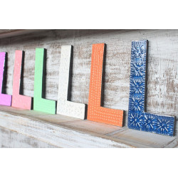 6x Viacfarebné Písmená "L" - 15cm