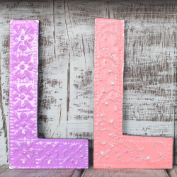 6x Viacfarebné Písmená "L" - 15cm