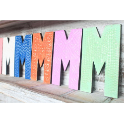 6x Viacfarebné Písmená "M" - 15cm