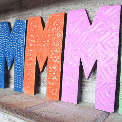6x Viacfarebné Písmená "M" - 15cm