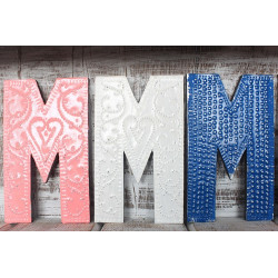 6x Viacfarebné Písmená "M" - 15cm