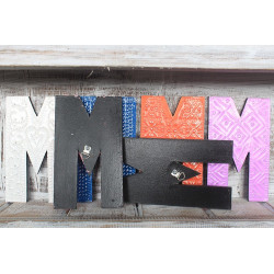 6x Viacfarebné Písmená "M" - 15cm