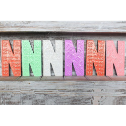 6x Viacfarebné Písmená "N" - 15cm