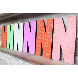 6x Viacfarebné Písmená "N" - 15cm