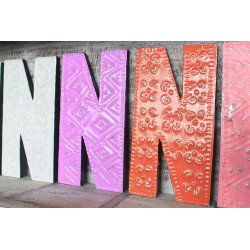 6x Viacfarebné Písmená "N" - 15cm