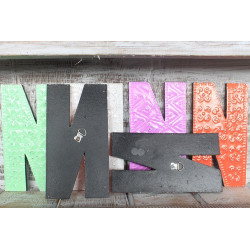 6x Viacfarebné Písmená "N" - 15cm