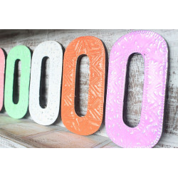6x Viacfarebné Písmená "O" - 15cm