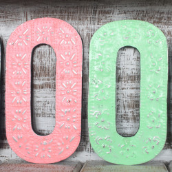 6x Viacfarebné Písmená "O" - 15cm