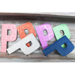 6x Viacfarebné Písmená "P" - 15cm