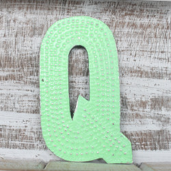 6x Viacfarebné Písmená "Q" - 15cm