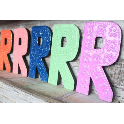 6x Viacfarebné Písmená "R" - 15cm