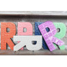 6x Viacfarebné Písmená "R" - 15cm