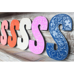 6x Viacfarebné Písmená "S" - 15cm