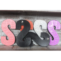 6x Viacfarebné Písmená "S" - 15cm